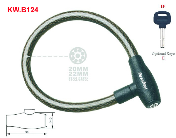 KW.B124 fish shape Cable lock'