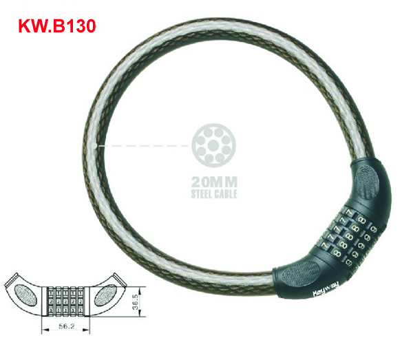 KW.B130 Heavy duty 4-Combination able lock
