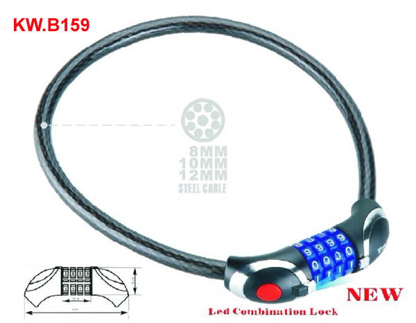 KW.B159 4-digit combination light Cable lock'