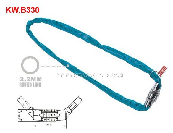 KW.B330 small chain Combination lock'