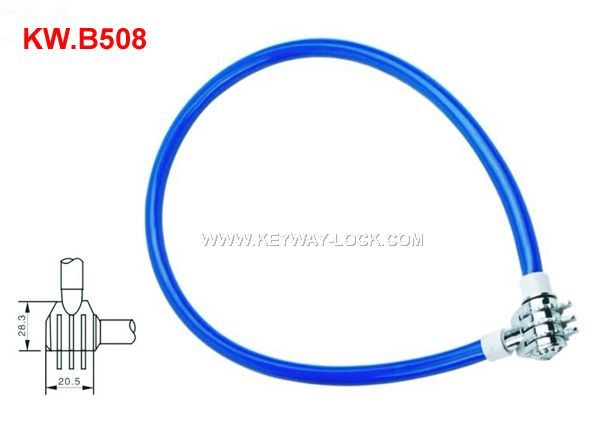 KW.B508 3digit combination Steel wire lock'